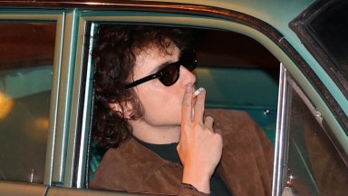 Timothee Chalamet Smokes a Cigarette on the Set of Bob Dylan Movie in New Video