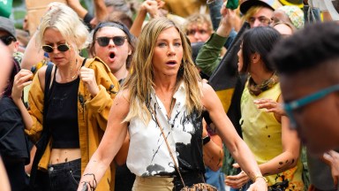 Jennifer Aniston Is Covered in Oil While Filming Season 4 of ‘The Morning Show’