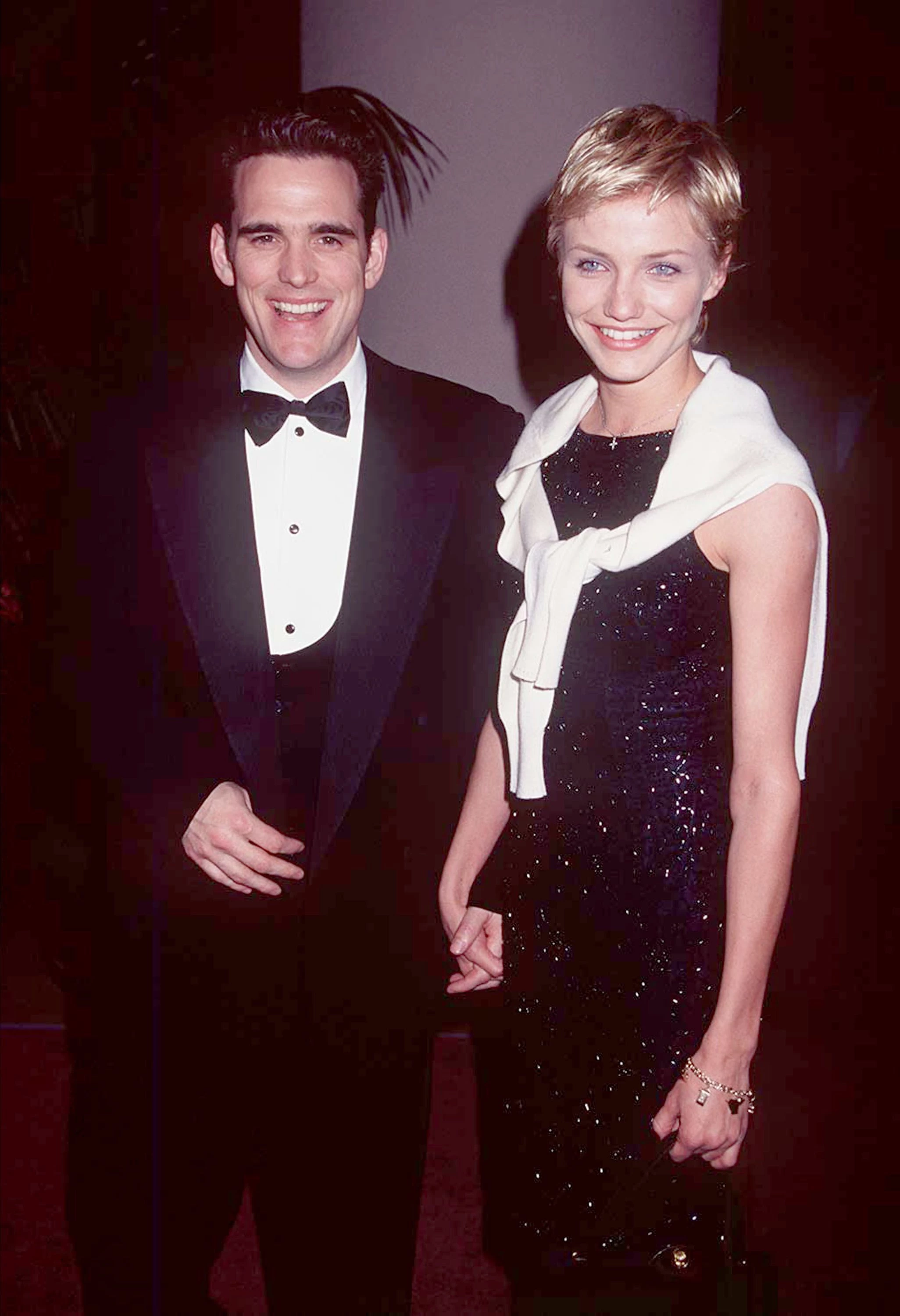 Matt Dillon and Cameron Diaz on stage in honor of Martin Scorsese, 199712