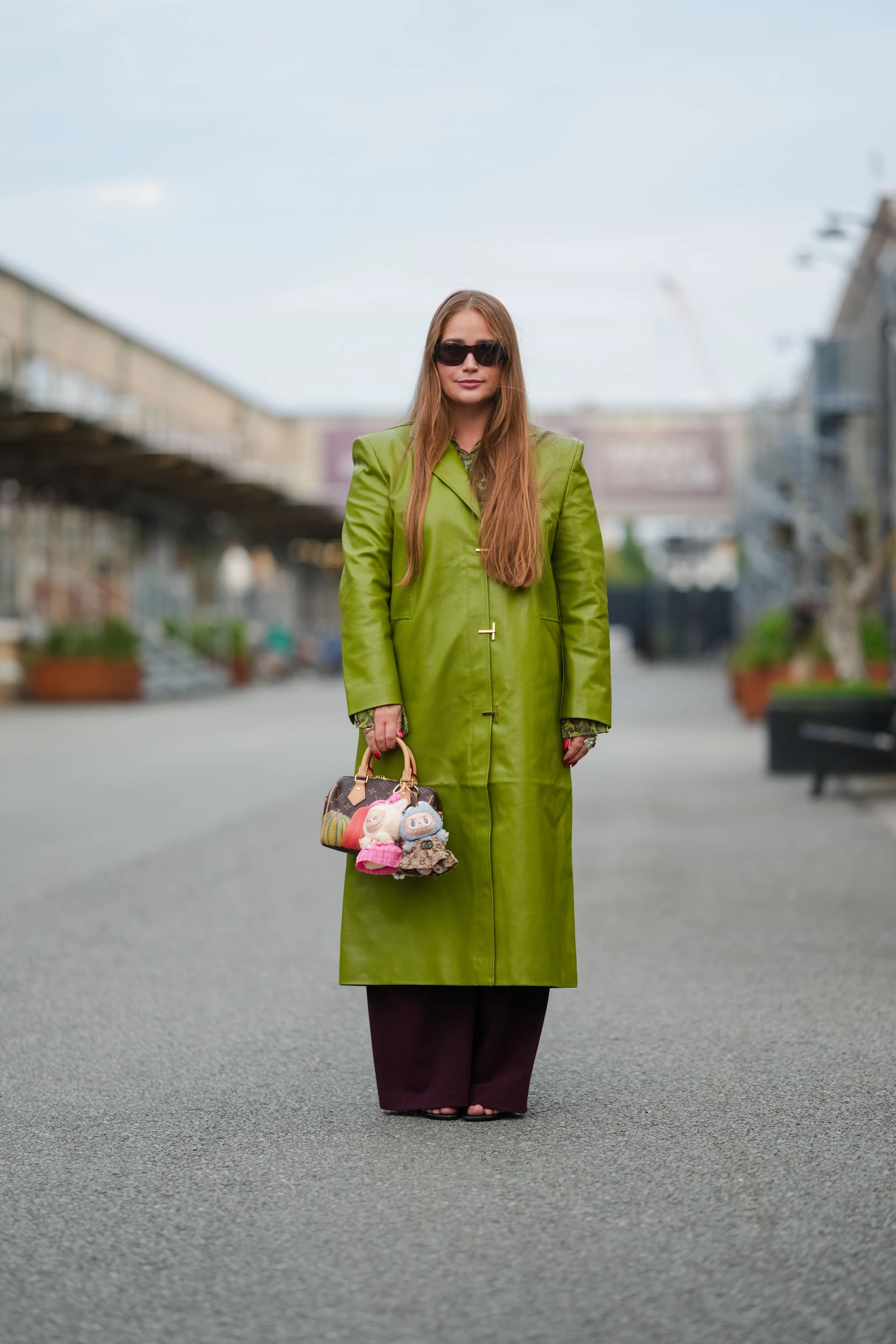 This season's chicest outer layer: emerald leather jackets.
1