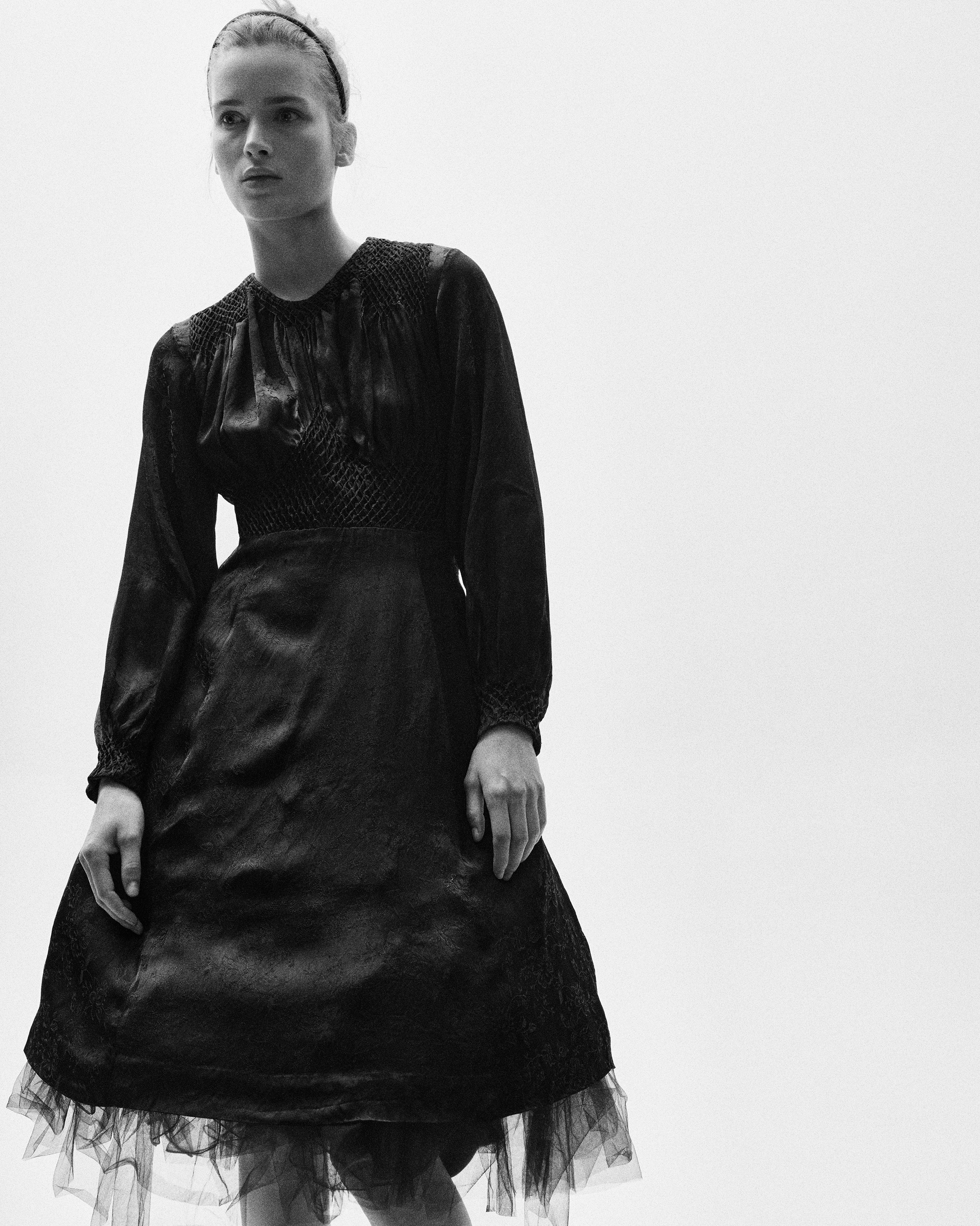 Model KRISTIN ABIBULAYEVA, 29. Satin silk dress, vintage (personal archive of Maria Ordynska), tulle skirt Denis Klimansky5