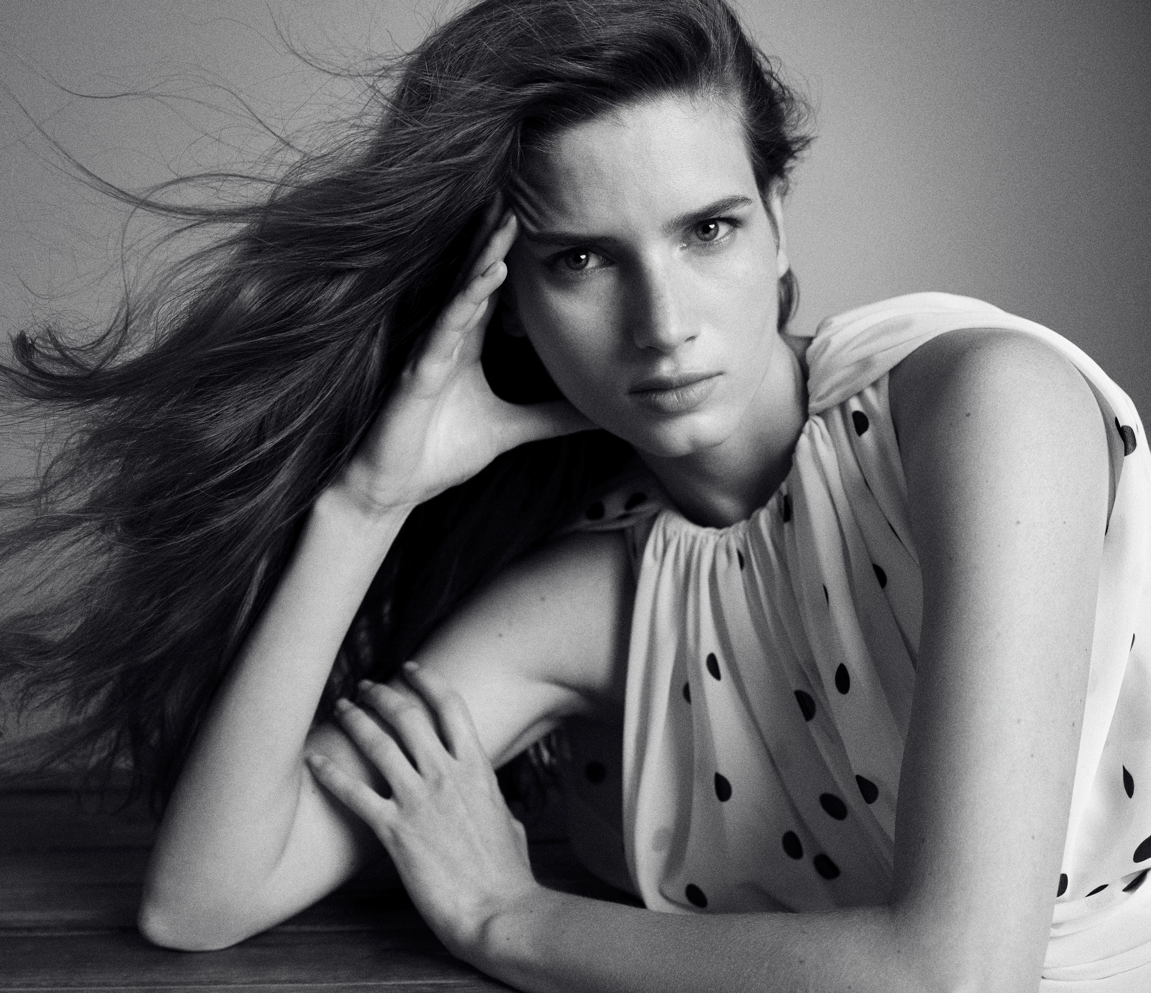 Model KRISTIN ABIBULAYEVA, 29. Anna October viscose and polyester dress7