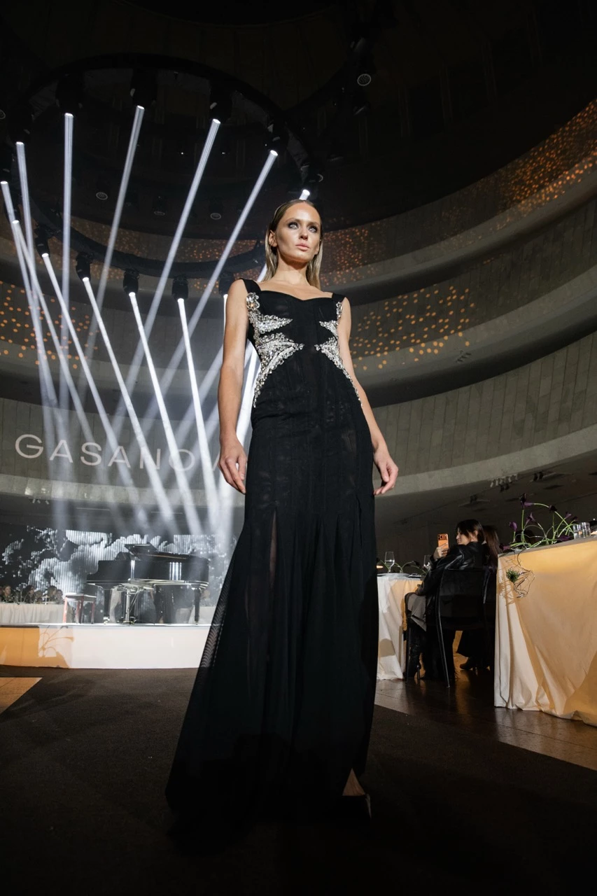 Gasanova's Debut Couture Unveiled at Ukrainian House: A Radiant Display
10