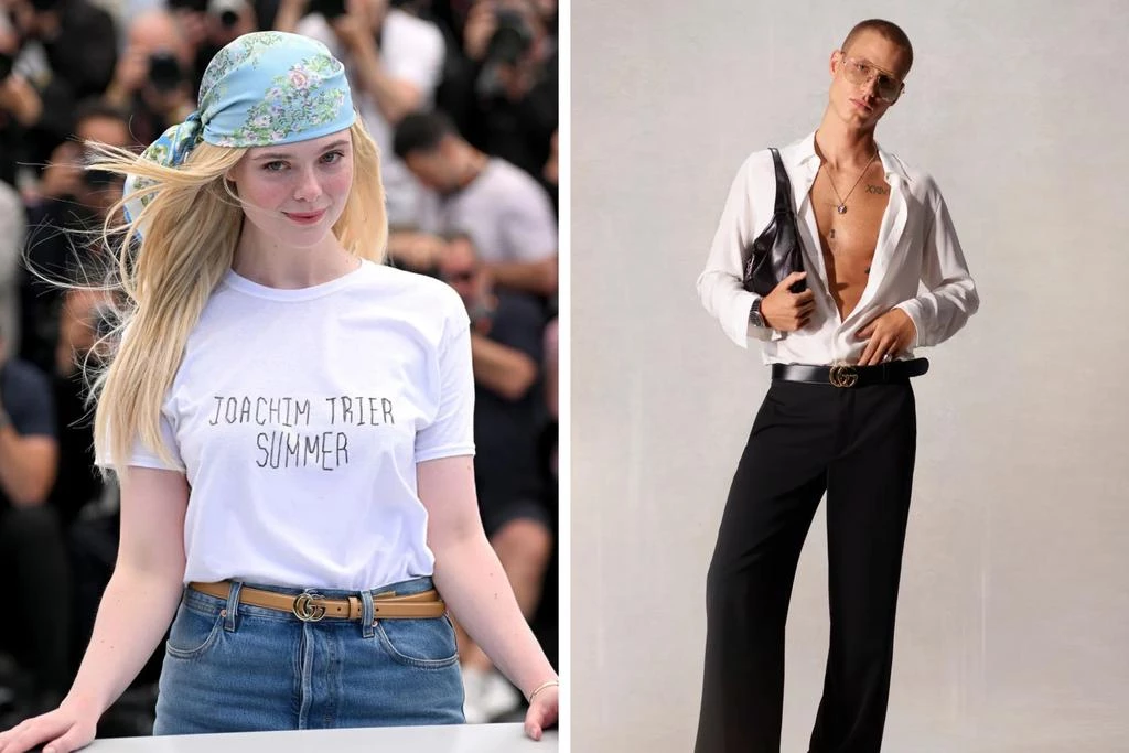 Elle Fanning with Gucci GG belt, Gucci Spring-Summer 20264