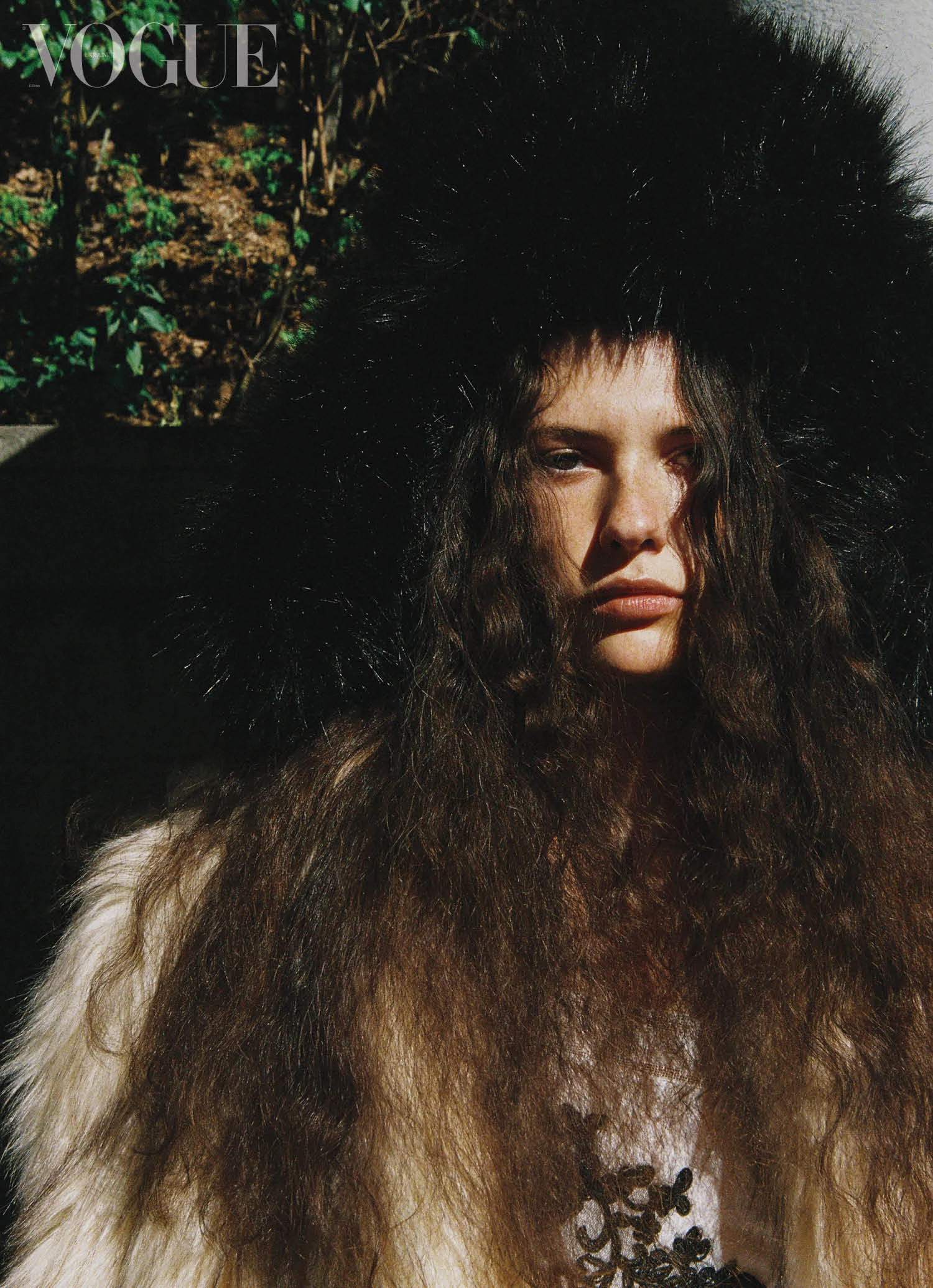 Cultnaked faux fur coat, Ruslan Baginskiy faux fur hat, cotton dress, vintage (Poetry in Objects)1