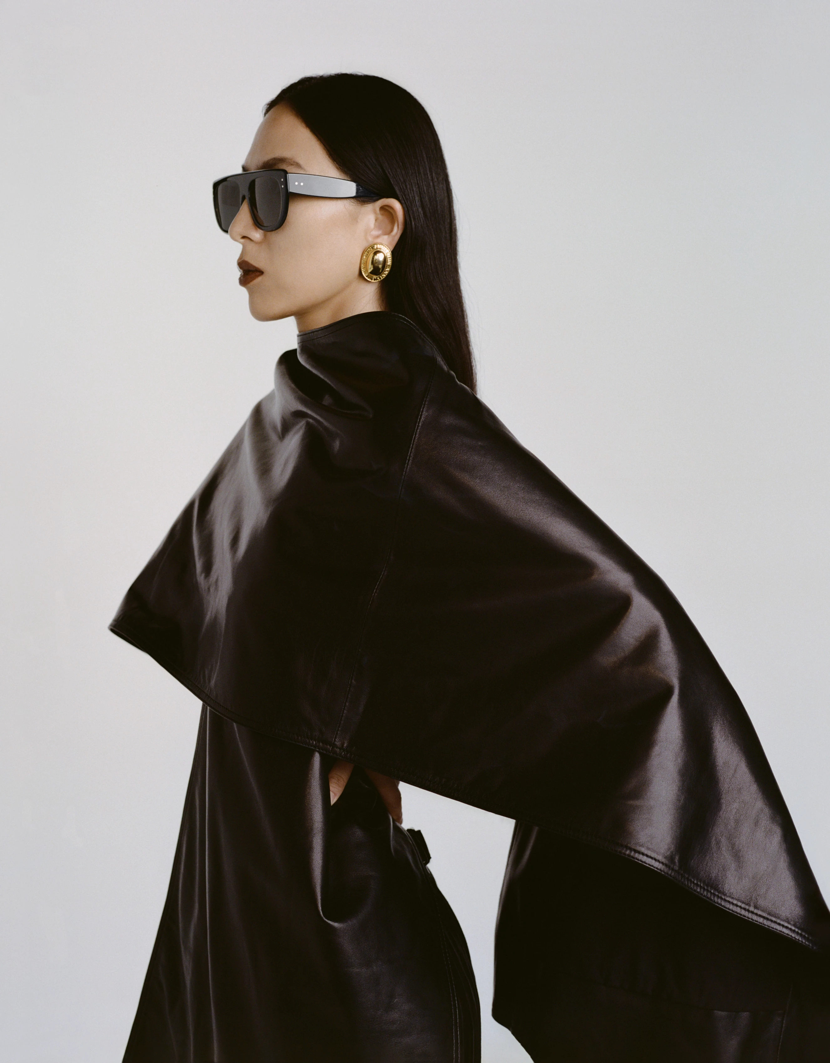 Marc Jacobs top, Nour Hammour scarf, Alaia skirt, Le Grand Strip earrings and Agmes bracelet5