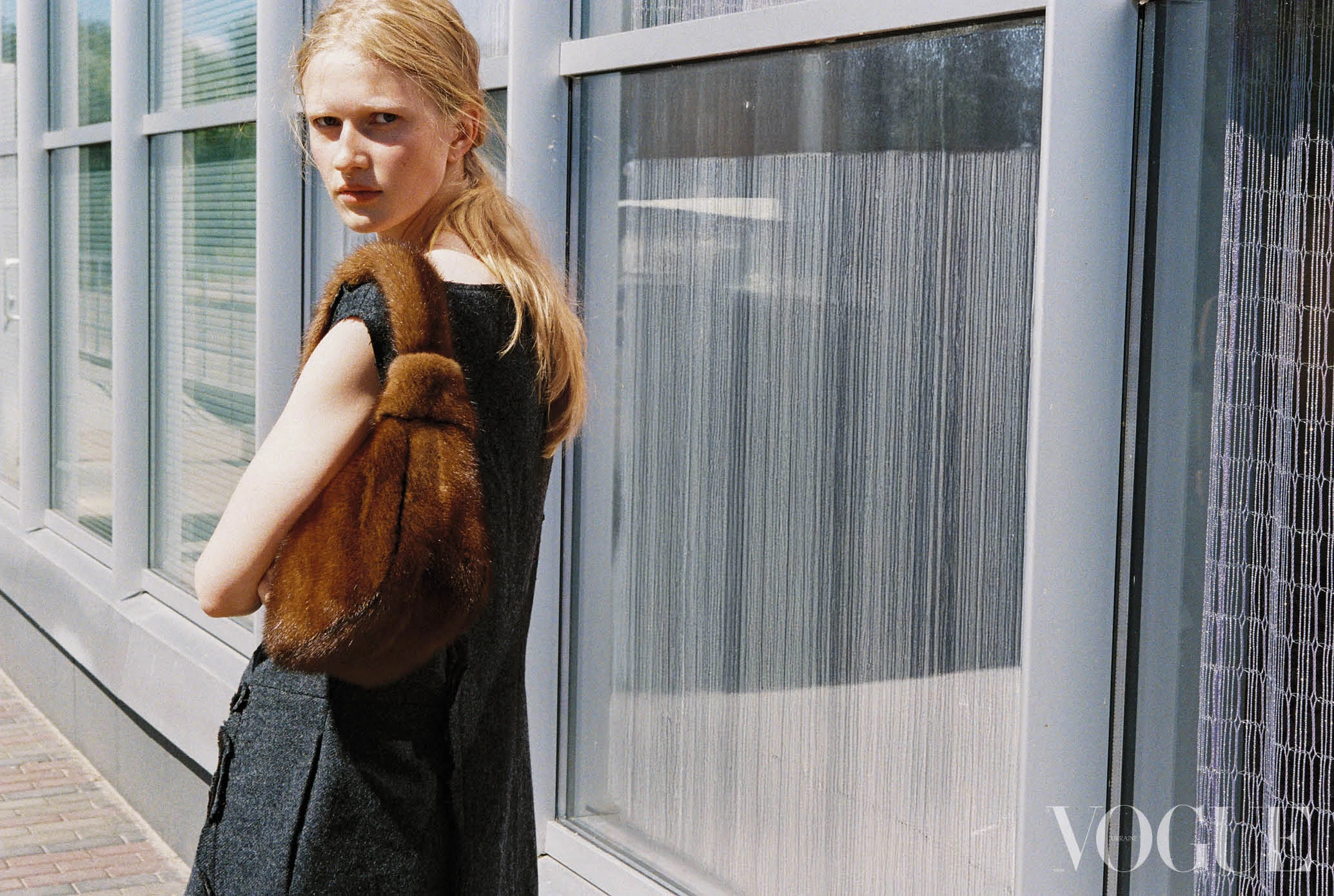 Prada wool dress, recycled mink bag Anton Belinskiy16