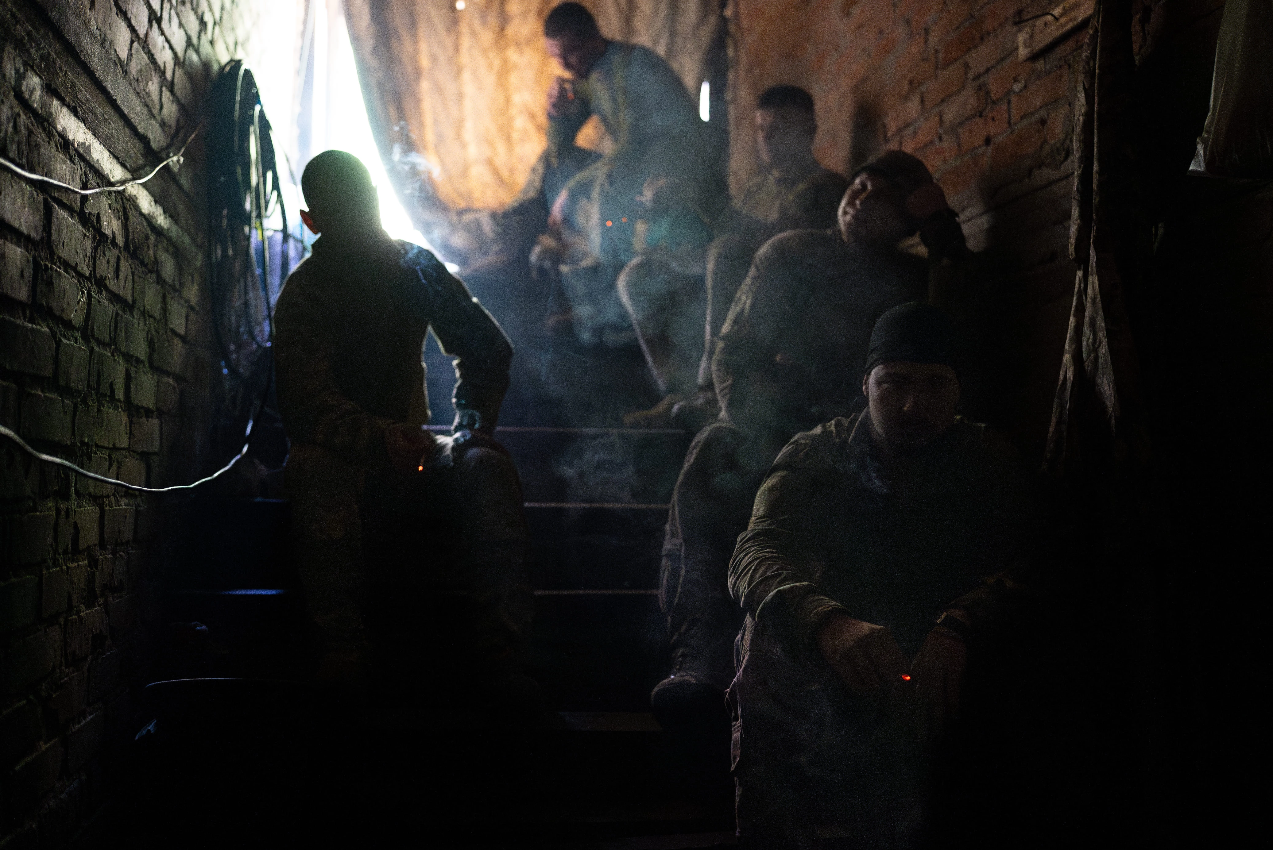 Servicemen of the 3rd separate assault brigade before going on an assault, Boriv direction, Kharkiv region, June 2024. Photo: Alex Babenko9