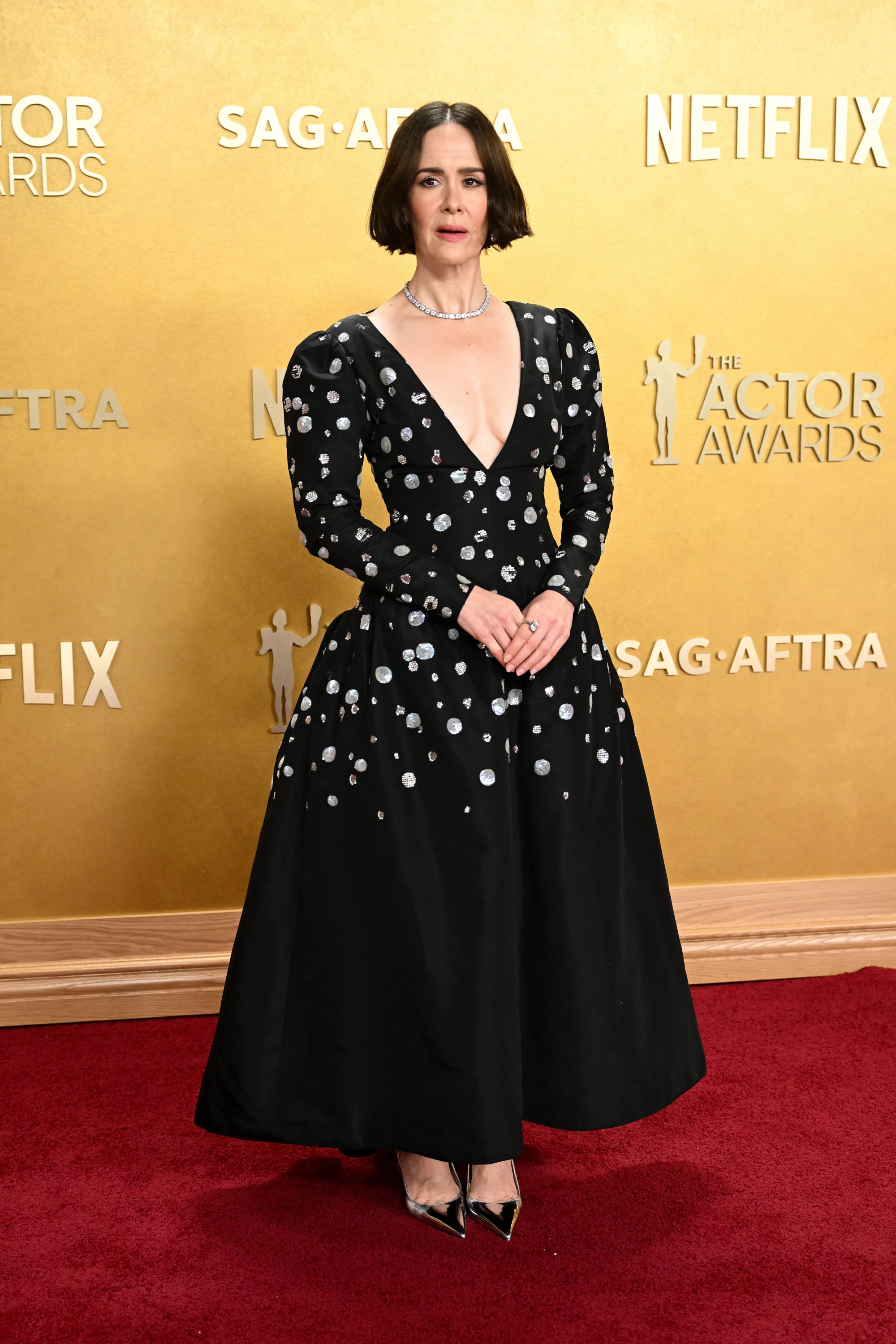 Sarah Paulson in Saint Laurent Vintage6