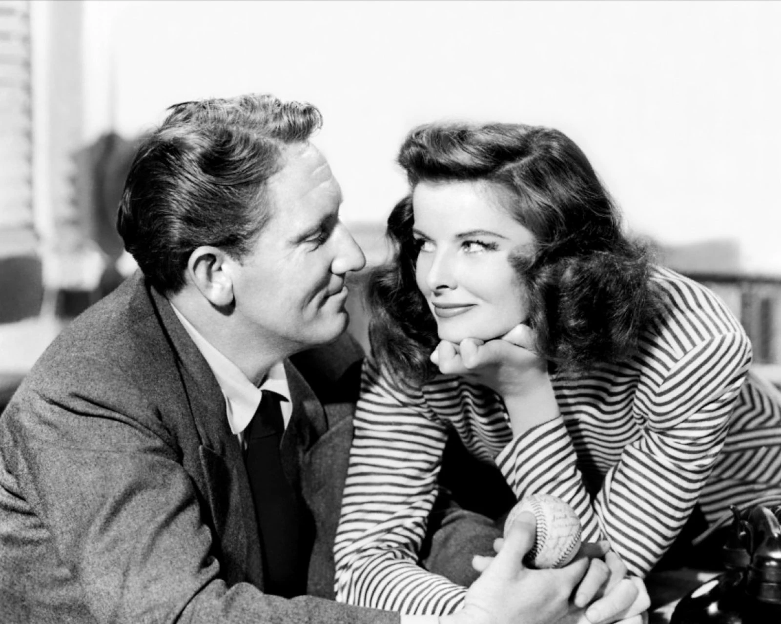 Spencer Tracy and Katharine Hepburn on the set of the film10