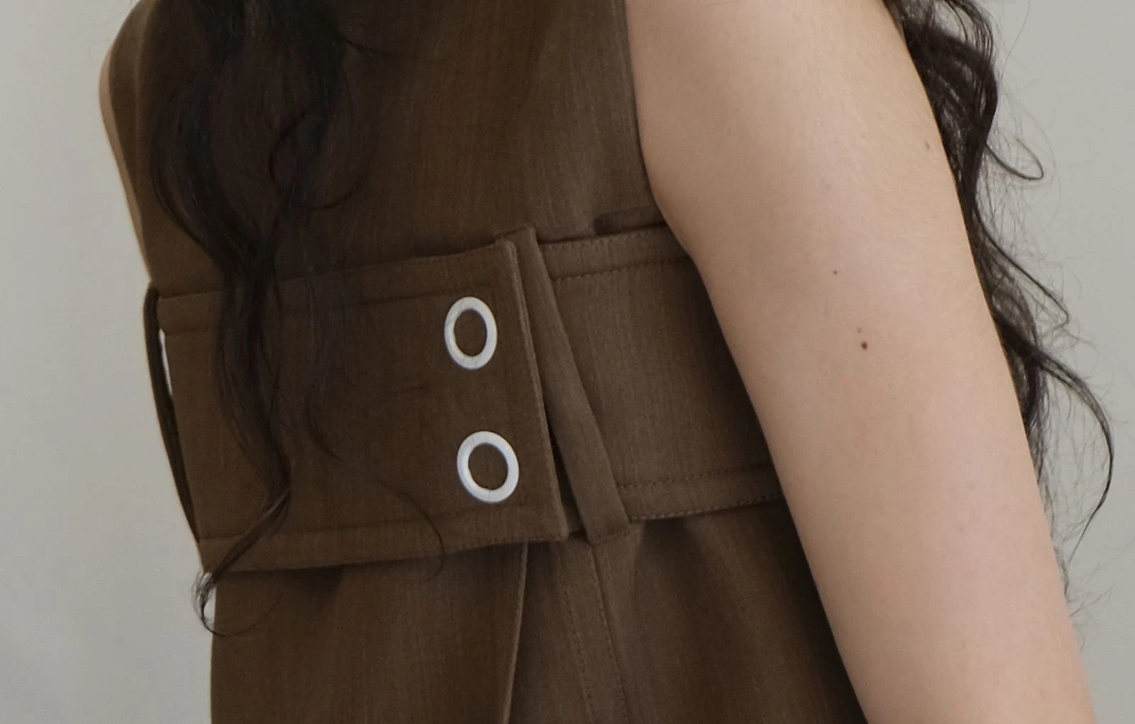 Detail on the back of one of the pieces from Merrill Rogge's new collection. Photo: Alma Libera1