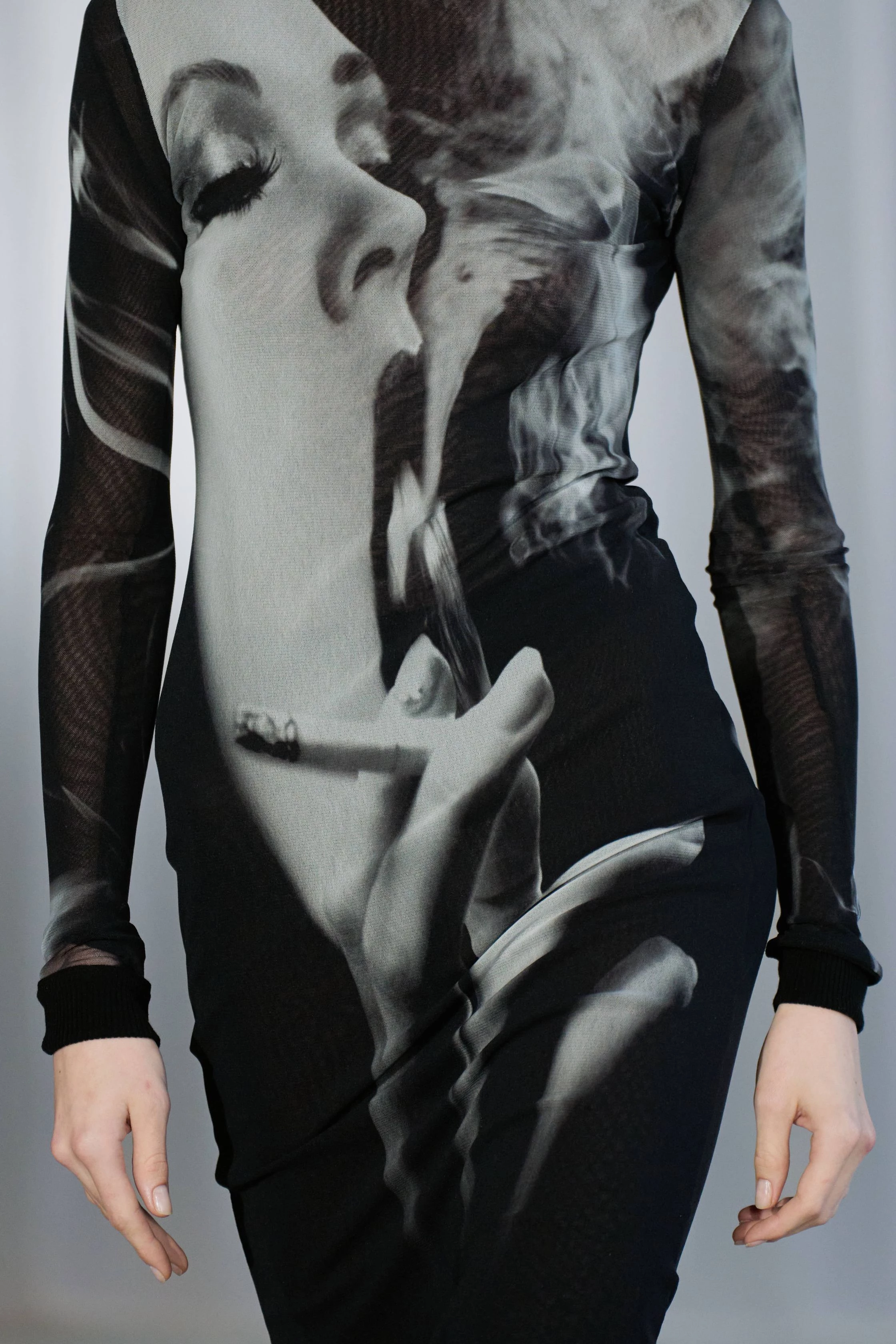 At Jean Paul Gaultier, the model walked the runway with hair that was (literally) smoking.1