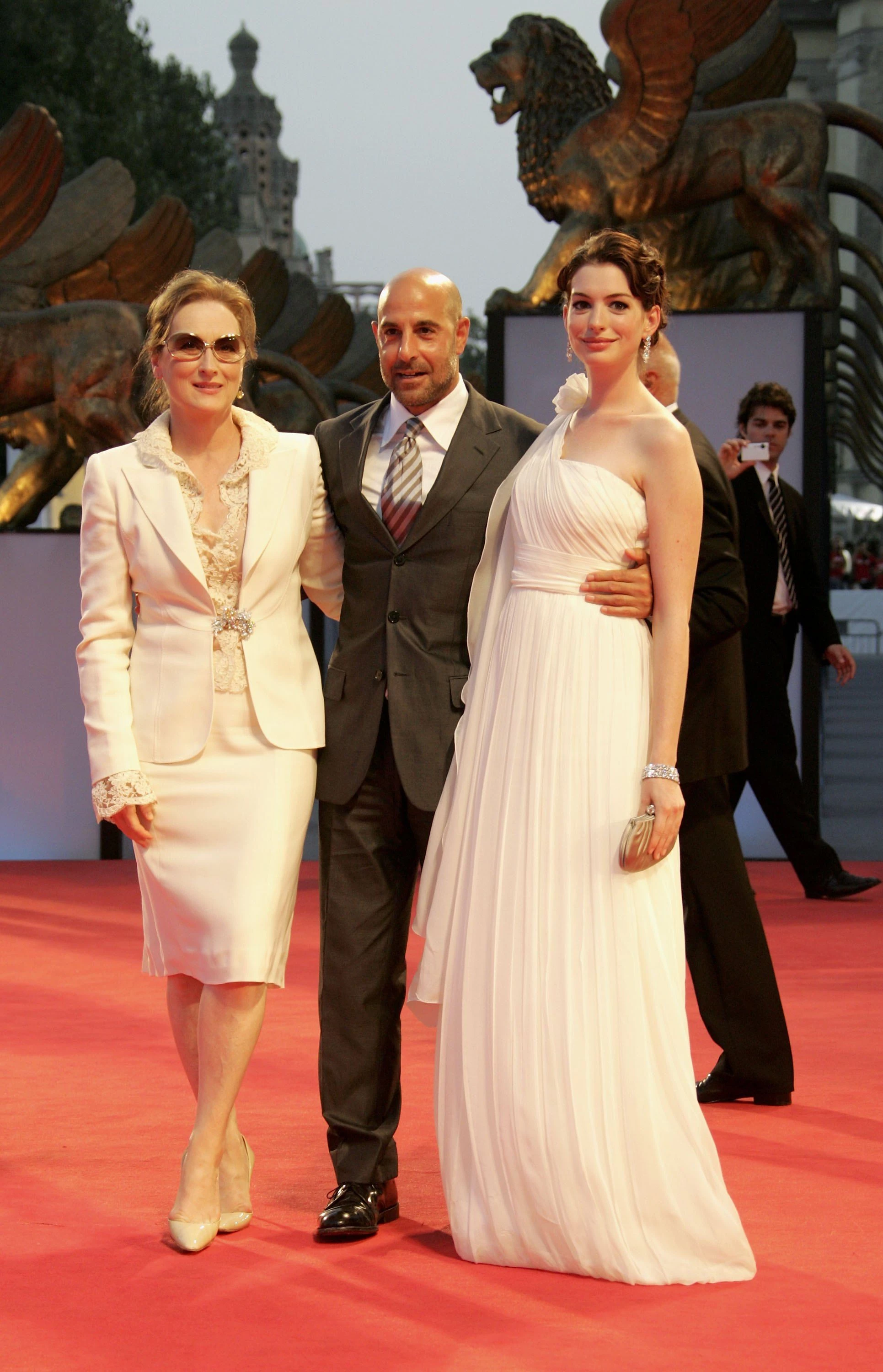 Meryl Streep, Stanley Tucci and Anne Hathaway at the film premiere at the Venice Film Festival24