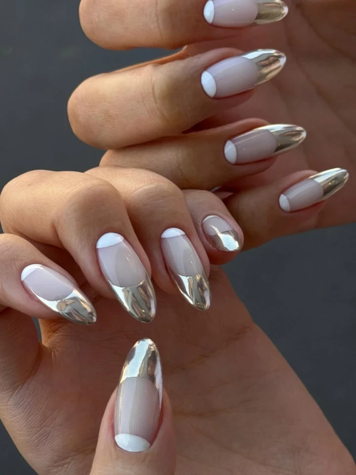 Double chrome french manicure is the main trend of 20261