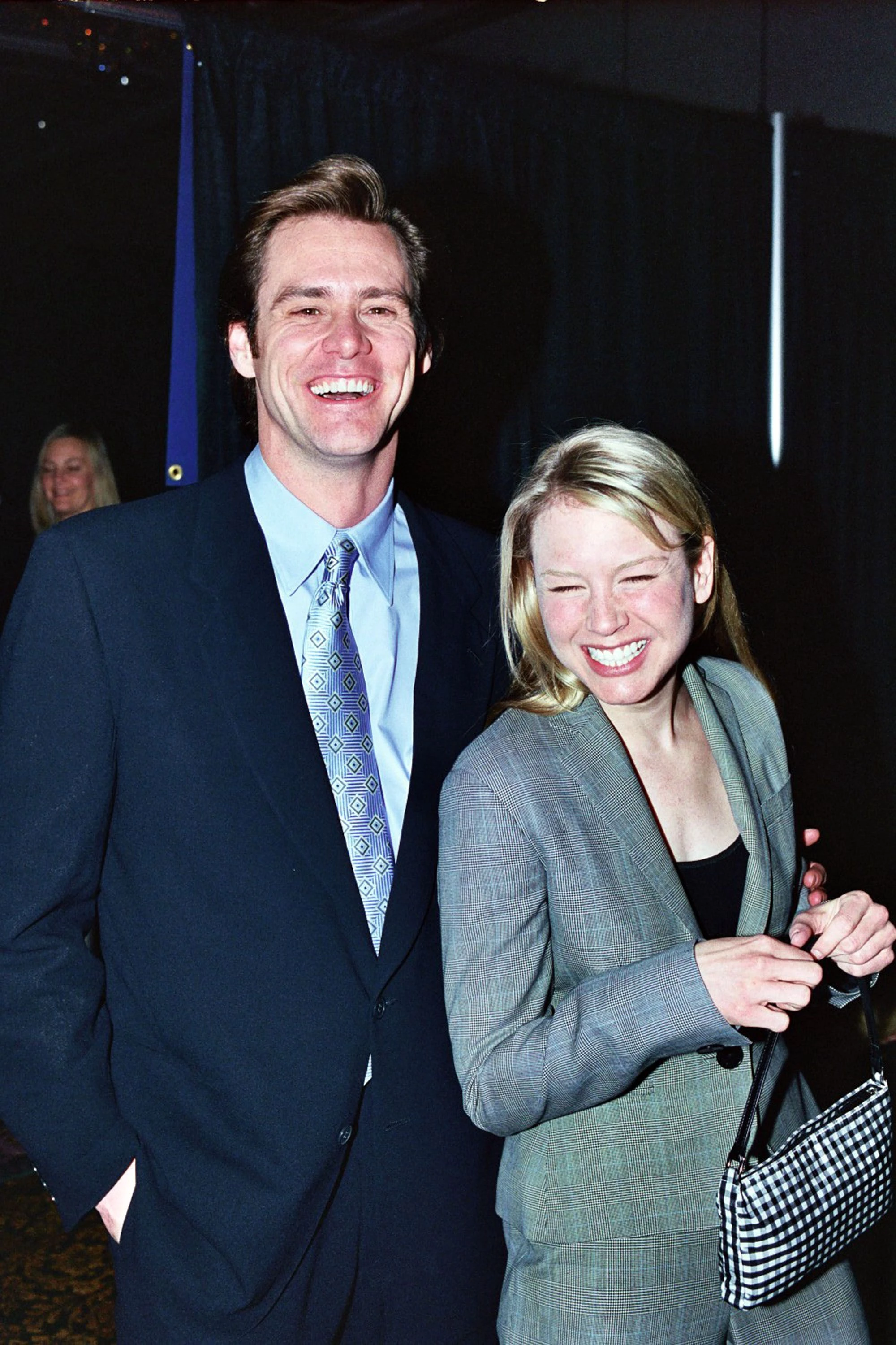 Jim Carrey and Renee Zellweger at the NATO/ShoWest Convention in Las Vegas, 200015
