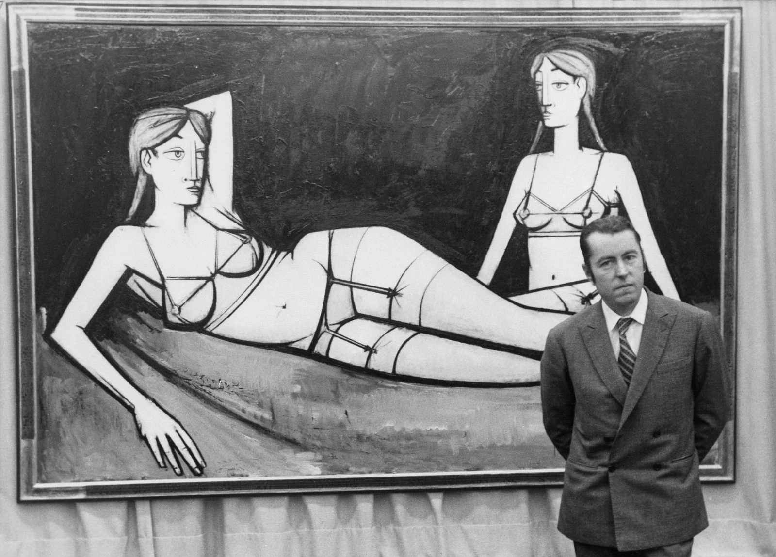 Bernard Buffet at the opening of an exhibition in 196623