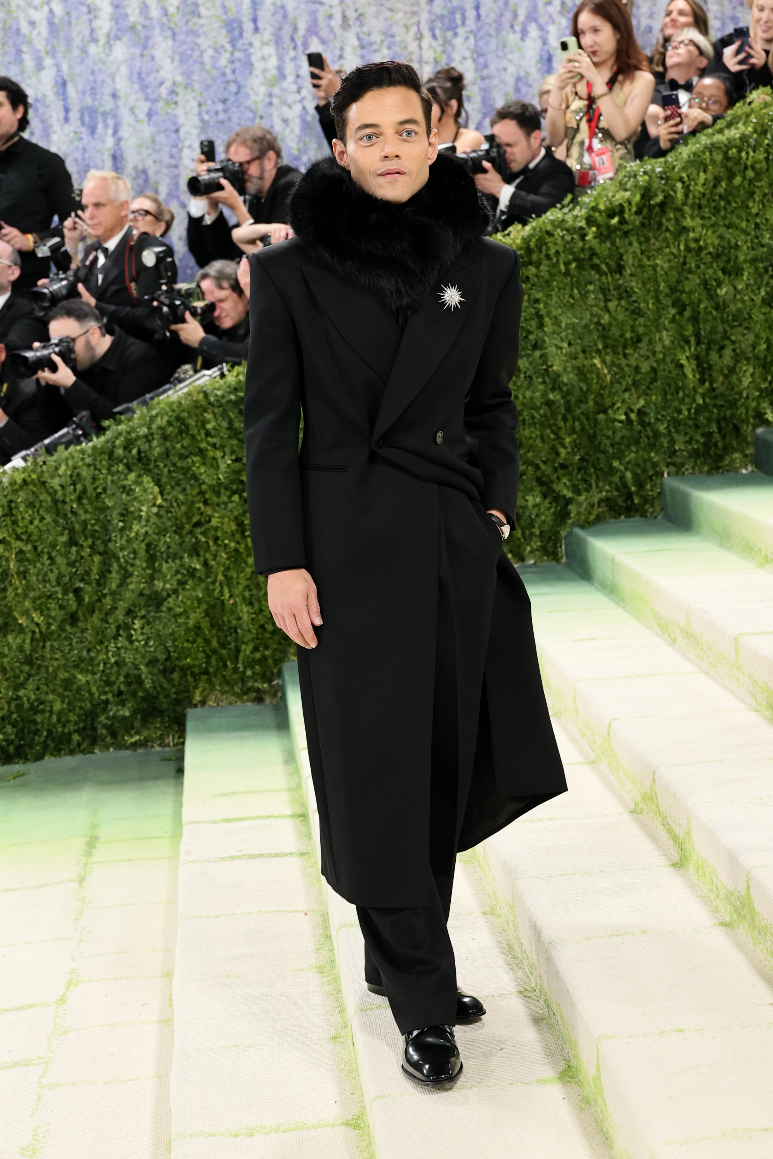 Rami Malek in Saint Laurent and Cartier6